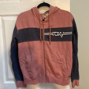 Like New Roxy Pink Zip Up Hoodie
